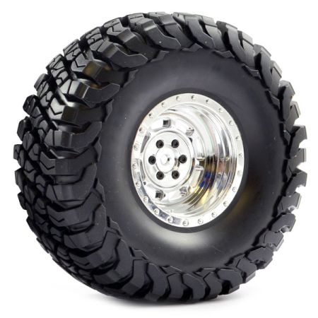 Fastrax 1:10 Crawler Granite 2.2 Scale Wheel 140mm Tyre (Chrome)(2) (FAST1267C) Fastrax 1:10 Crawler Granite 2.2 Scale Wheel 140mm Tyre (Chrome)(2) (FAST1267C)