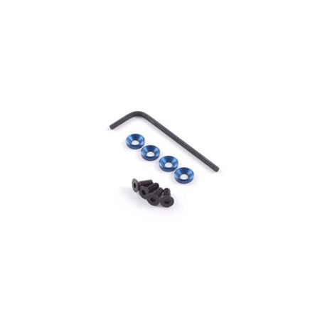 Fastrax M3 Engine Mounts W/F.H.Screws Blue (FAST147)