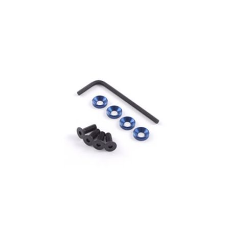 Fastrax M4 Engine Mounts W/F.H.Screws Blue (FAST148)