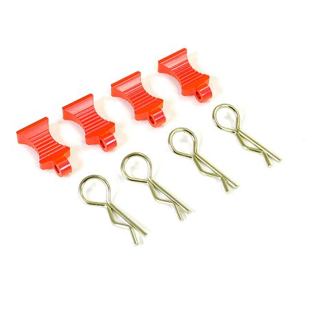 Fastrax Pro Aluminium Easypull Tabs & Bodyclips (4Pc) - Red (FAST206AR) Fastrax Pro Aluminium Easypull Tabs & Bodyclips (4Pc) - Red (FAST206AR)