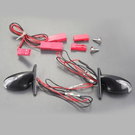 FASTRAX WING MIRROR SET w/LED WHITE LIGHTS DIRECT CONNECT