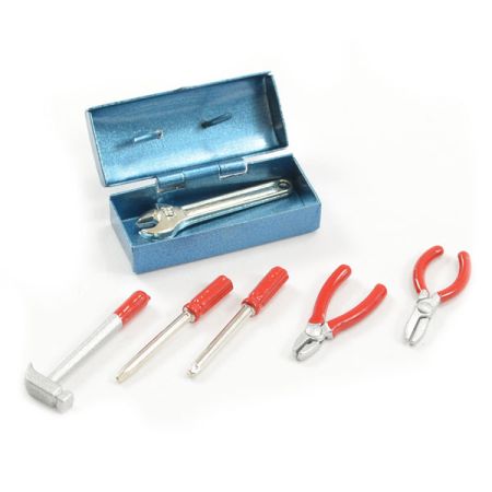 Fastrax Scale Painted Tool Box & 6 Tools (FAST2348)