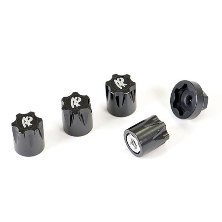 Fastrax Antidust Aluminium M4 Wheel Nut Covers (4Pcs) - Black (FAST2387BK)