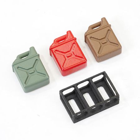 Fastrax 1:24th Oil Tank Set With Base (3Pcs) 14X9.8X5.4mm (FAST2404)