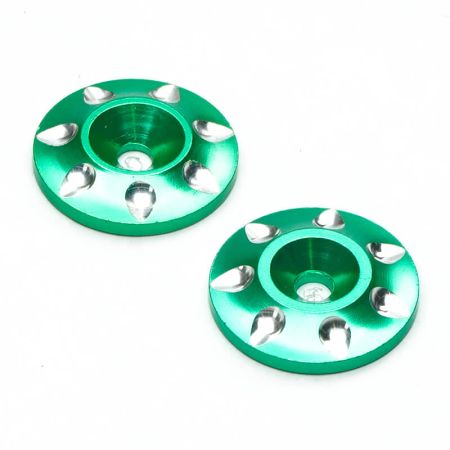 Fastrax 1/8th Wing Washers - Green (FAST2550G)