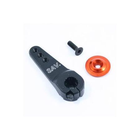 Fastrax 15T Jumbo Black Alum Single Servo Horn (Sav/Mul/Hi) (FAST325B) Fastrax 15T Jumbo Black Alum Single Servo Horn (Sav/Mul/Hi) (FAST325B)