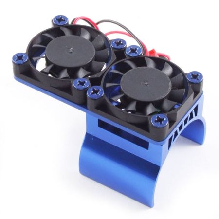 Fastrax Blue Aluminium Twin Fan Motor Heatsink Unit Fastrax Blue Aluminium Twin Fan Motor Heatsink Unit