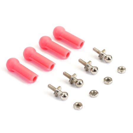 Fastrax Ball Cups (4) Red With Ball Studs (FAST45R)