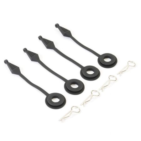 Fastrax Body Pin Holder/Body Protector 4Pcs Large Black (FAST889BK)