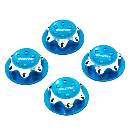 Fastrax Antidust 17mm Serrated Aluminium Wheel Nuts (4) - Blue (FAST924B)