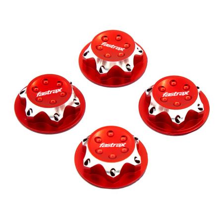 Fastrax Antidust 17mm Serrated Aluminium Wheel Nuts (4) - Red (FAST924R)