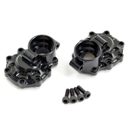 Fastrax TRX-4 Aluminium Rear Knuckle Portal Cover (2) (FTTX313BK)