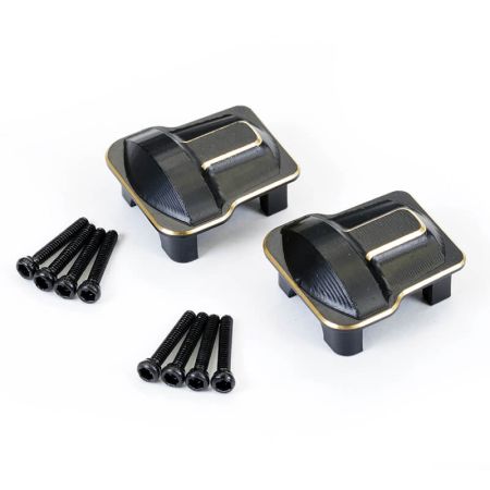 Fastrax TRX-4M Black Brass Portal Axle Covers (2) (FTTX464)