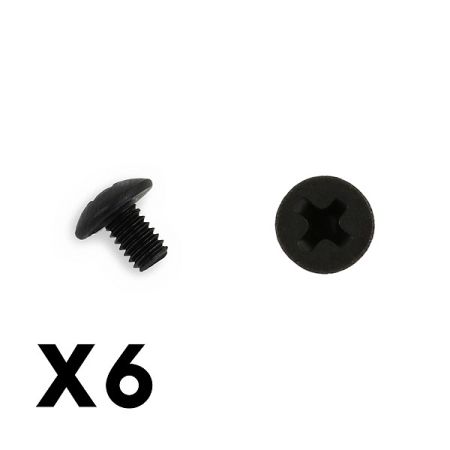 FTX Philips/Cross Head Hex Screw 6pcs M4*6 (FTX6529)