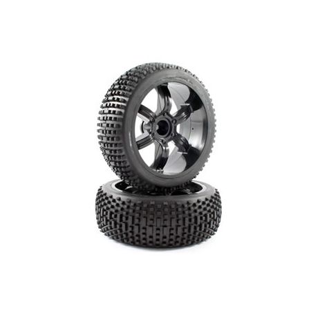 FTX NARROW BLOCK TYRE/6-SPOKE WHEEL MOUNTED OFFSET