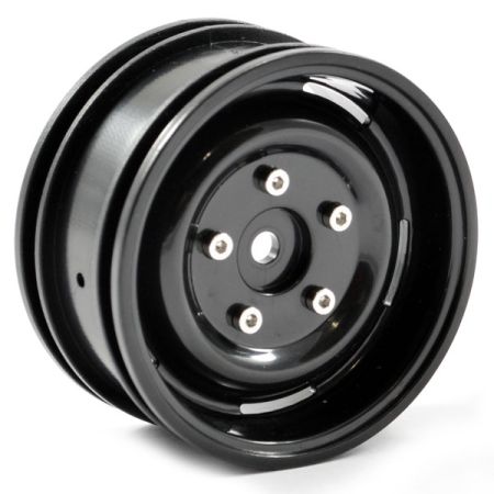 FTX Outback Steel Look Lug Wheel (2) - Black (FTX8171B)
