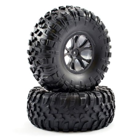 FTX Outlaw Pre-Mounted Wheels & Tyres - Black (FTX8335B)