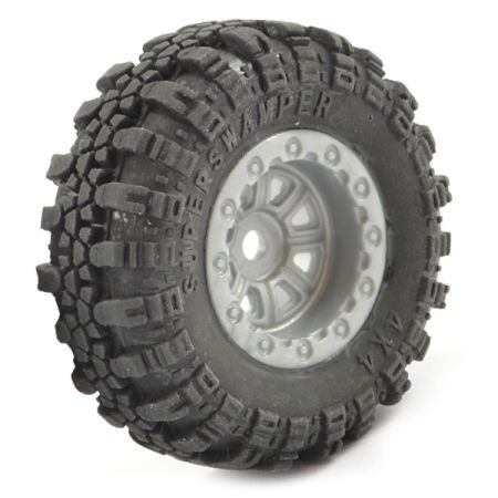 FTX Outback Mini Swamper Tire & Wheel Set - Grey (4pcs) (FTX8859G)