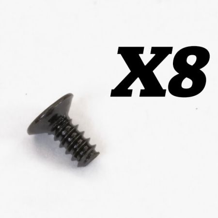 FTX Outback Mini 3.0 Flat Head Self Tapping Screw 1.7X4 (8pcs) (FTX8926)