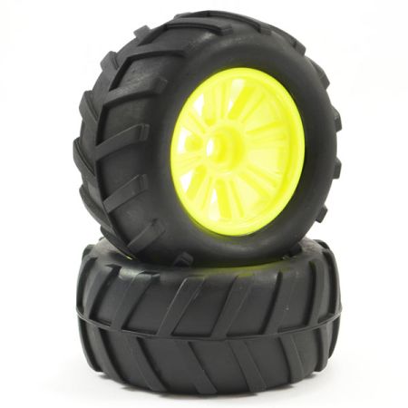 FTX Comet Monster Front Mounted Tyre & Wheel Yellow (FTX9072Y)