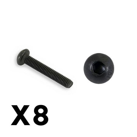 FTX Outback Fury Button Head 3 X 18mm Hex Screw (8pcs) (FTX9189)