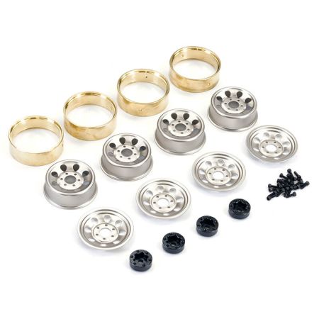 FTX Outback Mini X/Xp Steelie W/Brass Inner Bead 1.2" Wheels (FTX9449)