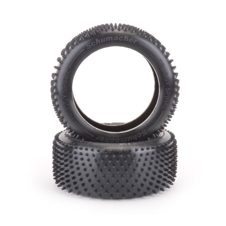 Schumacher Truggy Spiral Tyre - Yellow - pr (G404)