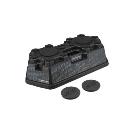 JConcepts Finnisher Car Stand-Black w/Pads & Logo Plugs (JC2370M)