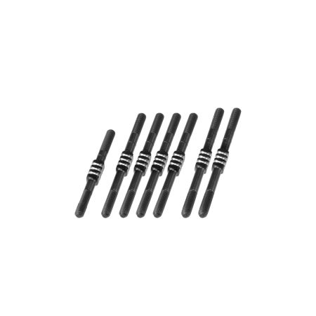 JConcepts B74 Fin Titanium Turnbuckle Set- Black- 7pcs (JC2741)