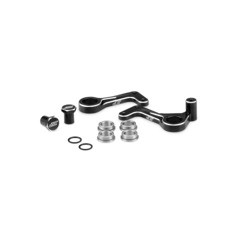 JConcepts RC10T Aluminium Steering Bellcranks- Black (JC2931-2)