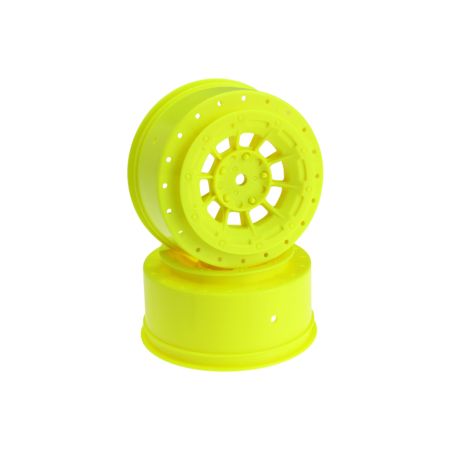 JConcepts Hazard-SC6+3mm Off-Set-12mm Hex Wheel-2pc-Yellow (JC3344Y) JConcepts Hazard-SC6+3mm Off-Set-12mm Hex Wheel-2pc-Yellow (JC3344Y)