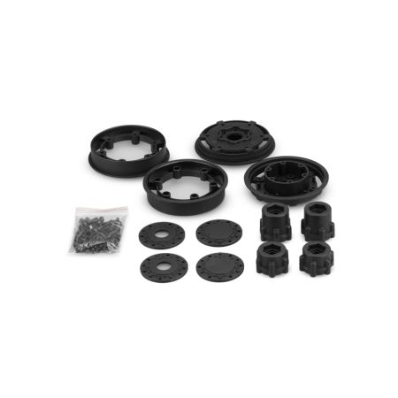 jConcepts Tribute Transport-2.4" MT wheel&adaptors (Blk) 2pc (JC3382B)