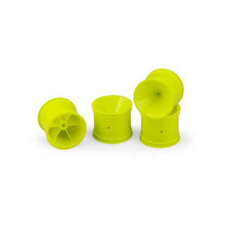 JConcepts Mono Rear Wheel-RC10T,T2,T3,GT(3/16" Axle)Ylw-Pk4 (JC3419Y)