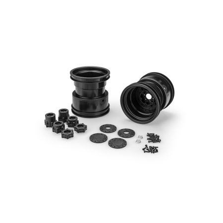 jConcepts Tribute 73's - 3.2 x 3.6" M/Truck Wheel Black 2pc (JC3439B)