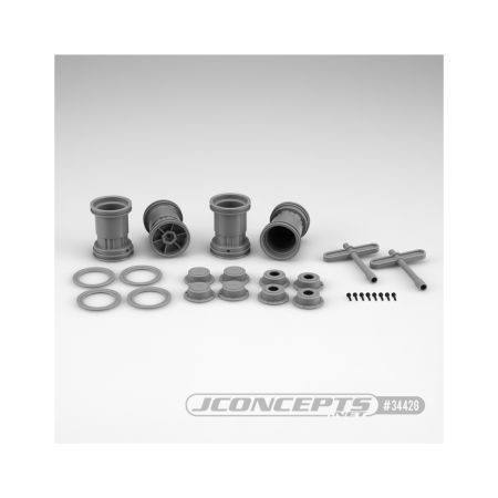 jConcepts Tribute - 1/24 Monster Truck Wheel - Grey (pk4) (JC3442G)