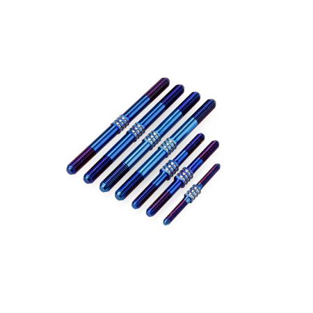 jConcepts Tekno NB48 2.1 Fin Ti Turnbuckle Set - Blue (7pcs) (JC5010-1)