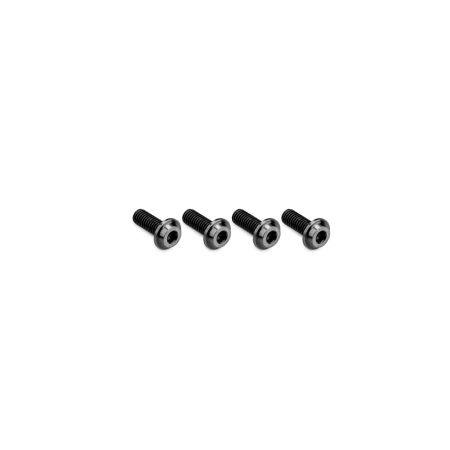 jConcepts 3x8mm Top Hat Titanium Screw - Stealth Black - 4pc (JC5038-2)