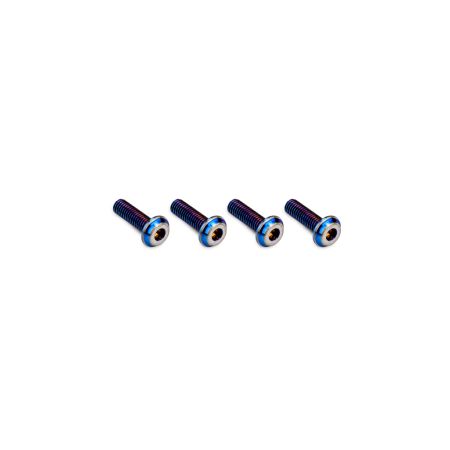 jConcepts 3x10mm Top Hat Titanium Screw - Burnt Blue - 4pc (JC5039-1)