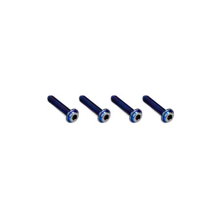 jConcepts 3x14mm Top Hat Titanium Screw - Burnt Blue - 4pc (JC5041-1)