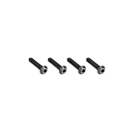 jConcepts 3x14mm Top Hat Titanium Screw-Stealth Black - 4pc (JC5041-2)