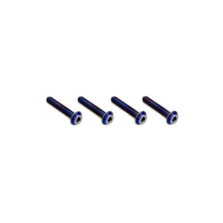 jConcepts 3x16mm Top Hat Titanium Screw - Burnt Blue - 4pc (JC5042-1)