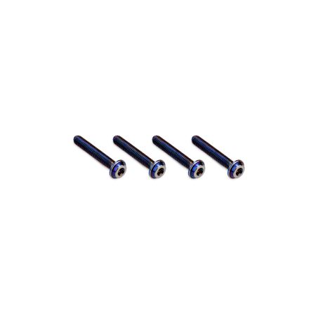 jConcepts 3x18mm Top Hat Titanium Screw - Burnt Blue - 4pc (JC5043-1)