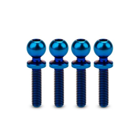 jConcepts JCI 5.5 x 12mm Revolved Ti Ball-Stud Blue 4pc (JC5135-1)