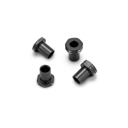 jConcepts RC10B7 Aluminum Caster Hat Bushings, 4pc - Black (JC5186-2)