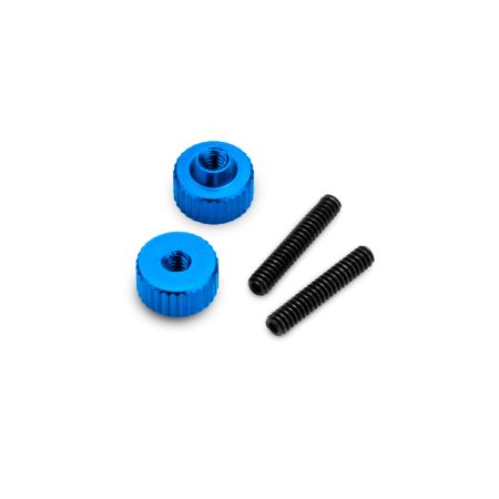 jConcepts 4/40 Thumb Nuts w/ Set Screw, 2pc Â– Blue (JC5238-1)