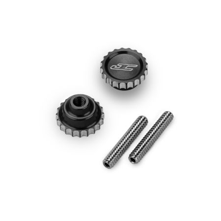 jConcepts 4-40 Future Thumb Nut w/ Set Screw 2pc - Black (JC5240-2)