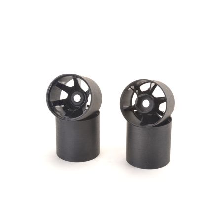 Contact RC 1/12 Hex Rear Rims -  Black - 2 pairs (JT3RR)
