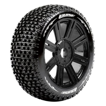Louise RC B-Pirate 1:8 Fr/Rr Super Soft Hex 17mm Spoke Black (L-T3126VB)