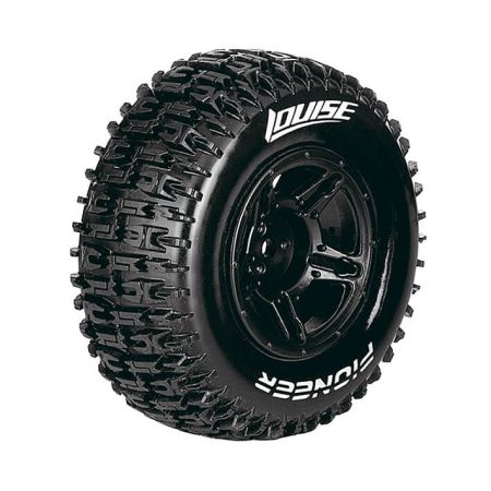 Louise RC SC-Pioneer 1:10 Fr/Rr Soft Arrma Senton 6S Black 17mm Hex (L-T3148SBM)