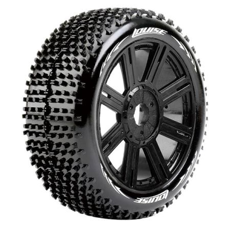 Louise RC B-Hornet 1:8 Fr/Rr Soft Hex 17mm Spoke Black (L-T3150SB)